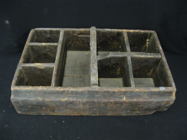 Appraisal: Early Wooden Workman's Box center handle generally used by blacksmiths