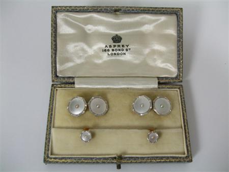 Appraisal: A cased Art Deco mother of pearl and seed pearl