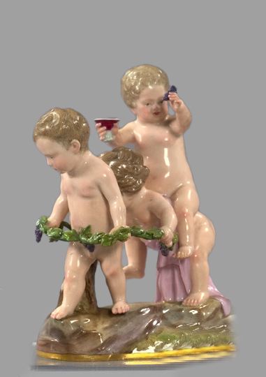 Appraisal: Good Meissen Porcelain Figural Group fourth quarter th century depicting