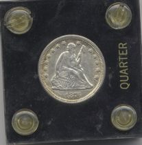 Appraisal: Quarter-dollar Seated Liberty -CC A mixed coin with the obverse