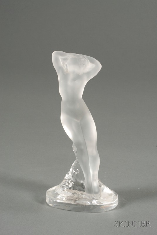 Appraisal: Lalique Nude Figure Glass France th century Female nude with