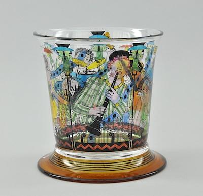 Appraisal: An Unusual Orrefors All Jazz Glass Vase Swedish th Century