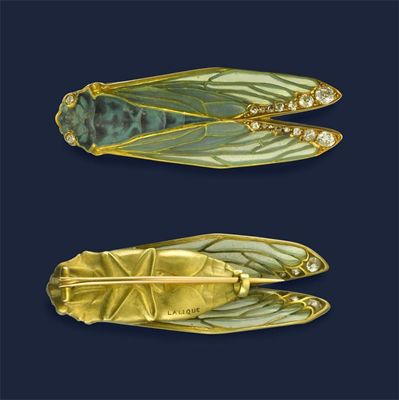 Appraisal: Lalique an Art Nouveau brooch in the form of a