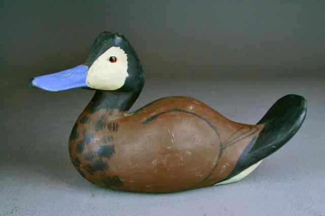 Appraisal: REDDY DUCK 'HEBER' DUCK DECOYPolychrome wooden duck decoy with two