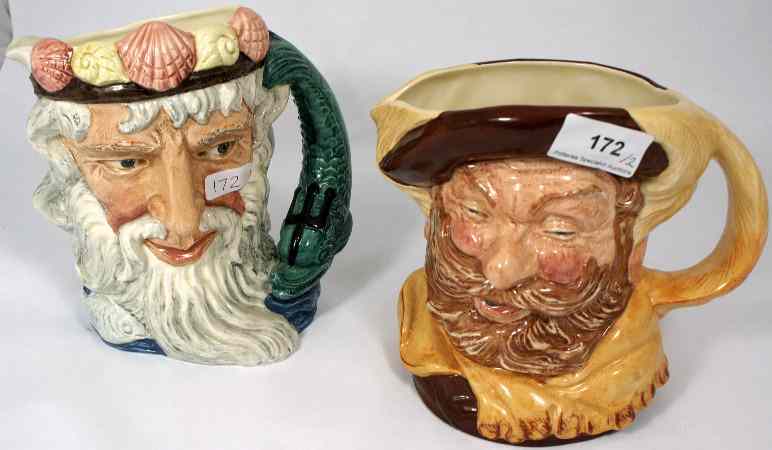 Appraisal: Royal Doulton Character Jugs Falstaff D new colourway and Neptune