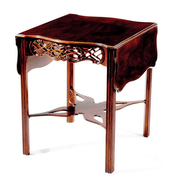 Appraisal: Mahogany Pembroke table by Baker Historic Charleston serpentine top with