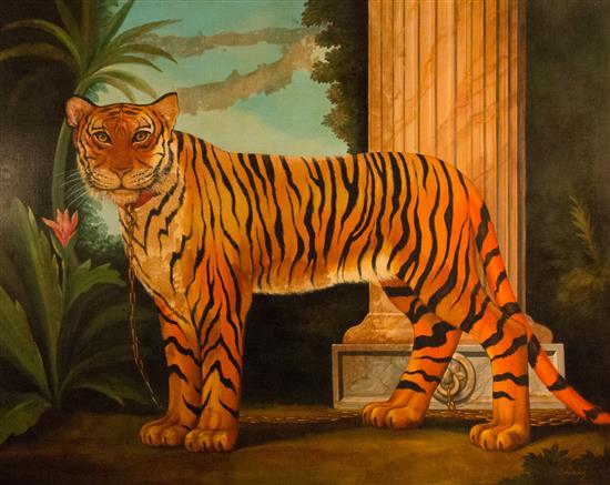 Appraisal: Sale Lot William Skilling British American - Tiger oil on