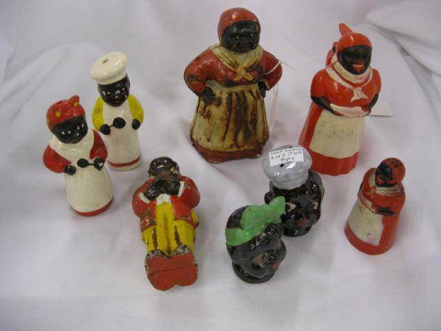 Appraisal: pcs of Black Americana syrup salt pepper cast iron more