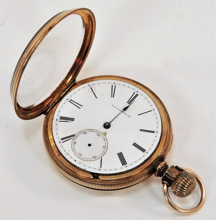 Appraisal: LANCASTER K GOLD POCKET WATCH Pennsylvania th CenturyWhite face with