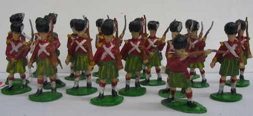 Appraisal: A GROUP OF ENGLISH PAINTED METAL TOY SOLDIERS in assorted