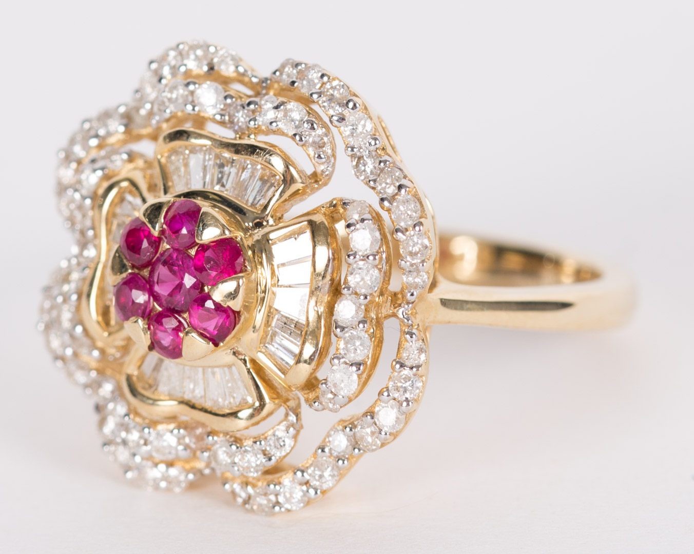 Appraisal: A Hot Pink Ruby Ring set in K with a