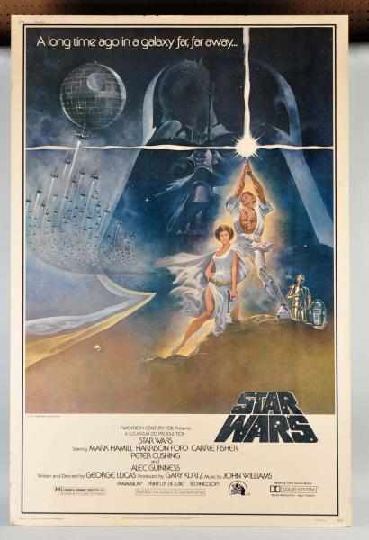 Appraisal: Original Star Wars Movie Poster Description Glued on foam board