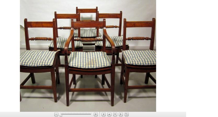 Appraisal: Set of six Provincial Empire dining chairscirca