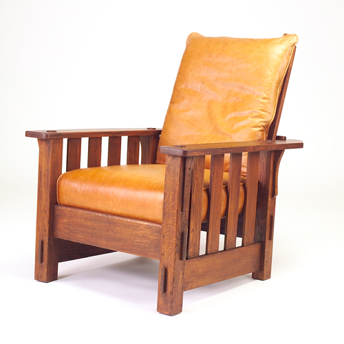 Appraisal: J M YOUNG Morris chair with slats to floor under