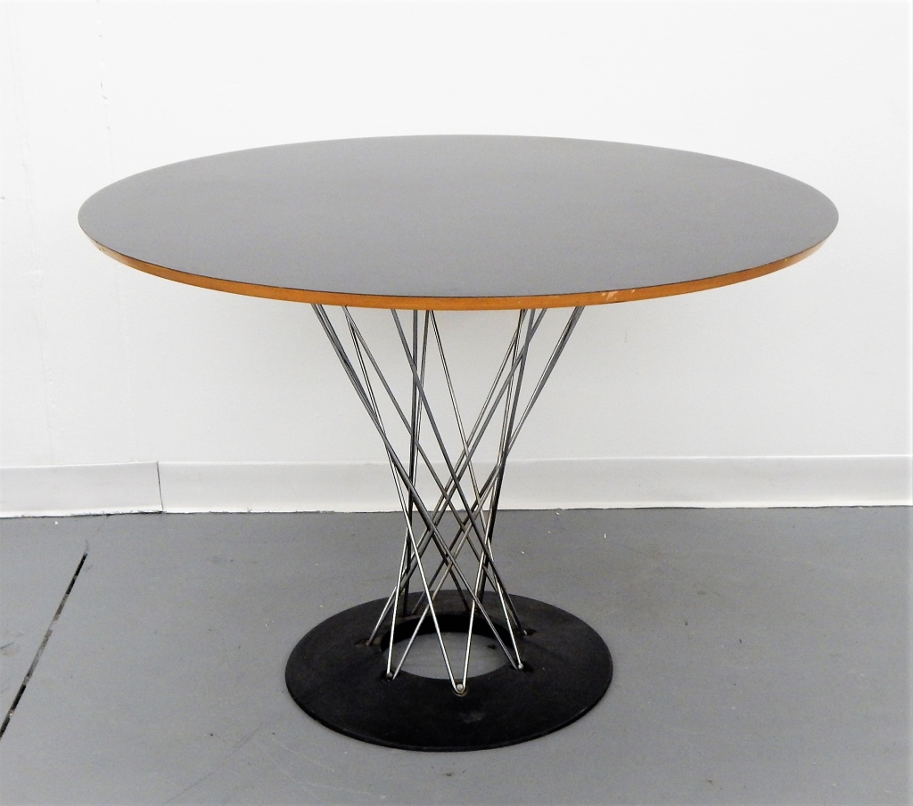 Appraisal: MODERNICA MODERN CYCLONE ROUND DINNER TABLE California ContemporaryBlack circular top