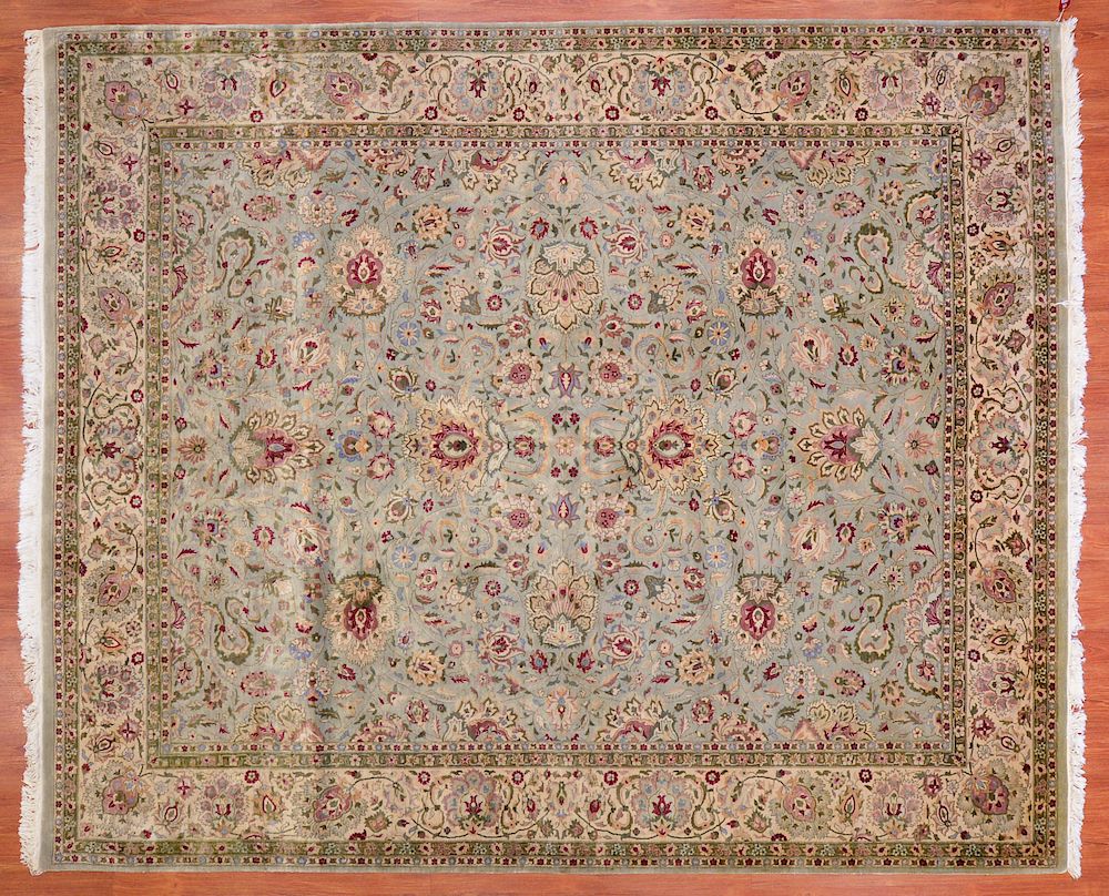 Appraisal: Fine Indo Keshan Design Rug India x modern hand knotted