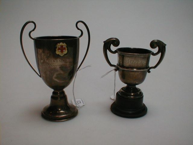 Appraisal: An Edward VII silver two handled trophy cup inscribed The