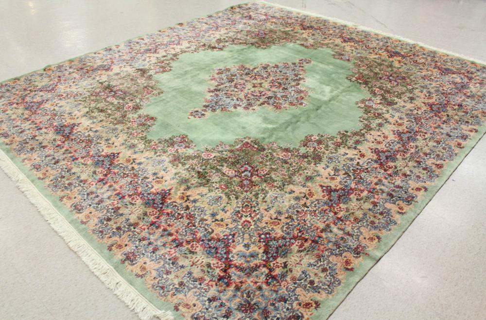 Appraisal: HAND KNOTTED PERSIAN KERMAN CARPET Kerman Province southeastern Iran floral