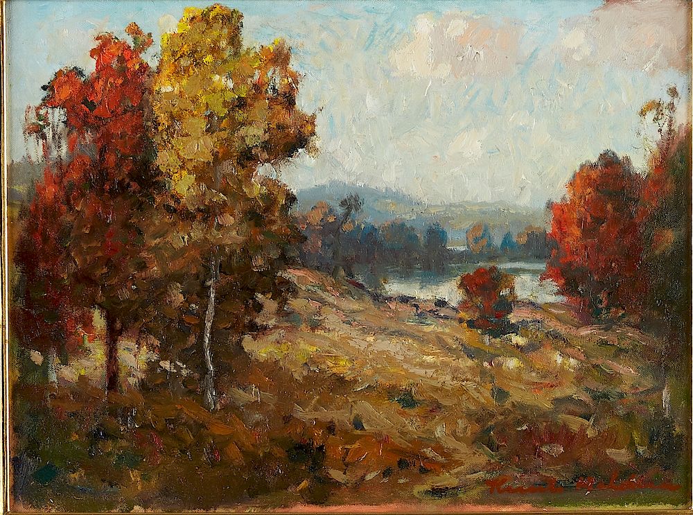 Appraisal: Knute Heldner September Day Oil on Canvas-Laid Board Knute Heldner