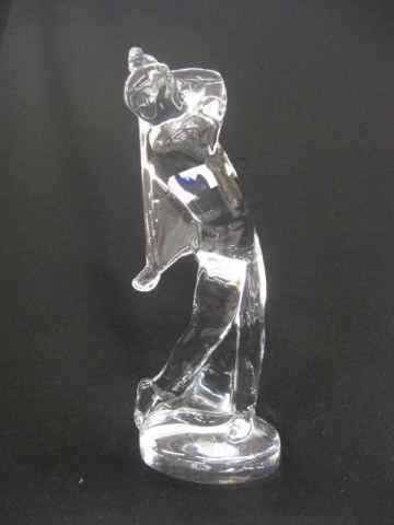 Appraisal: Baccarat Crystal Figurine of a Golfer '' tall signed excellent