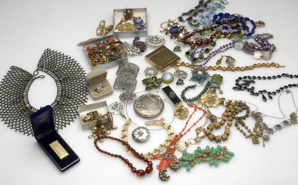 Appraisal: th C COSTUME JEWELRY AND ACCESSORIES Lot includes Tiffany Co