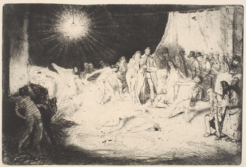 Appraisal: EVERETT SHINN A Theatrical Scene Etching and drypoint circa x