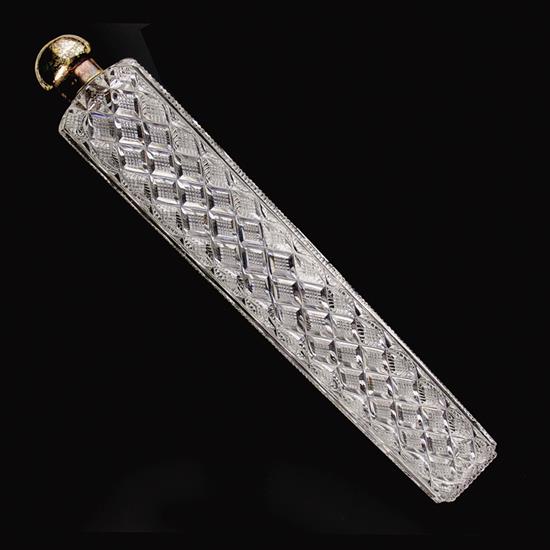 Appraisal: Victorian sterling and cut-crystal perfume flask London dated complete marks