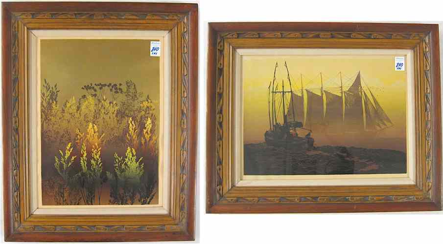 Appraisal: ELTON BENNETT TWO SERIGRAPHS Washington - Ferns and the other