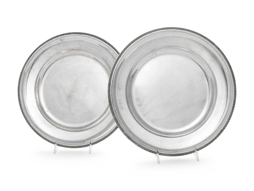 Appraisal: A Pair of Austrian Silver Serving Dishes A Pair of