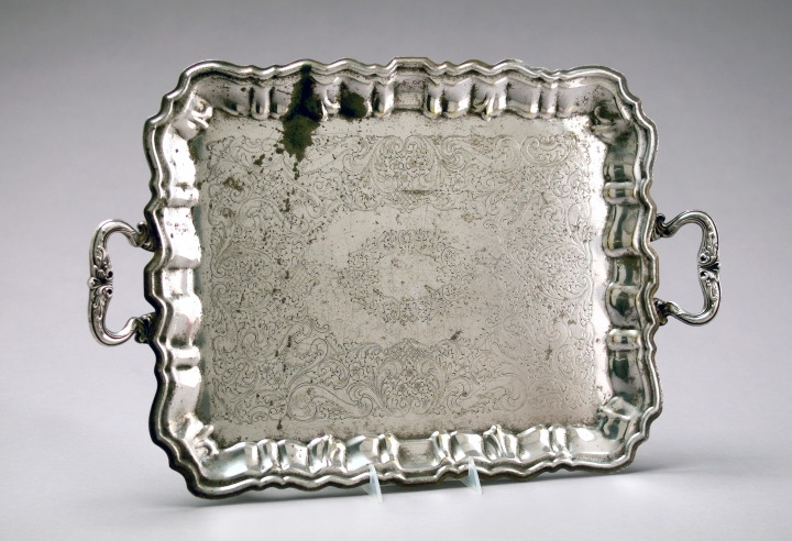 Appraisal: American Silverplate Warming Tray second half th century by Sheridan