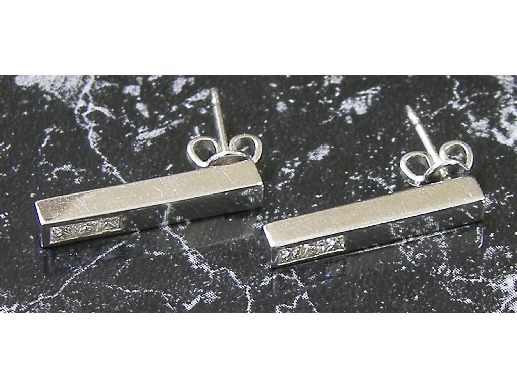 Appraisal: Pair of Gucci ct white gold diamond set earrings each