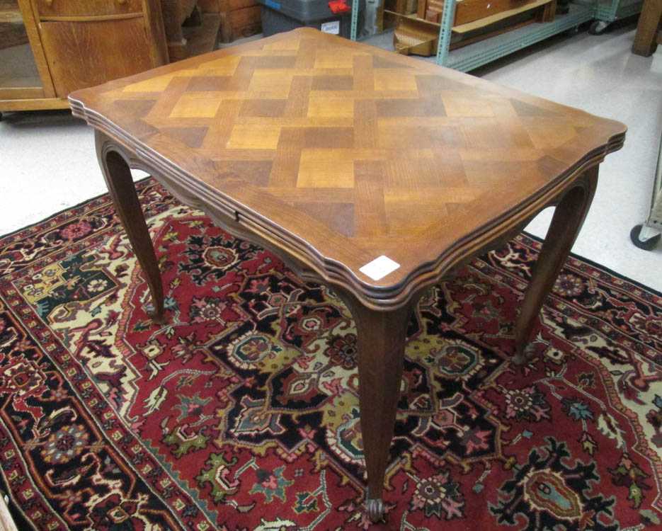 Appraisal: SMALL LOUIS XV STYLE DRAW-LEAF BREAKFAST TABLE French early th