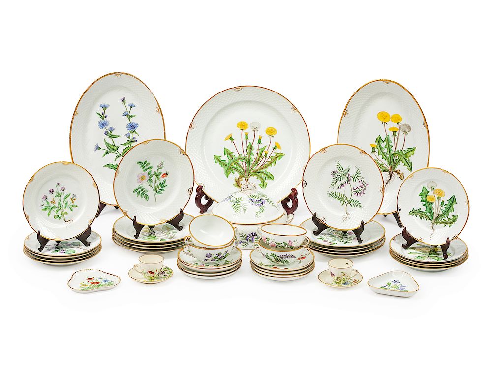 Appraisal: A Danish Porcelain Partial Dinner Service A Danish Porcelain Partial