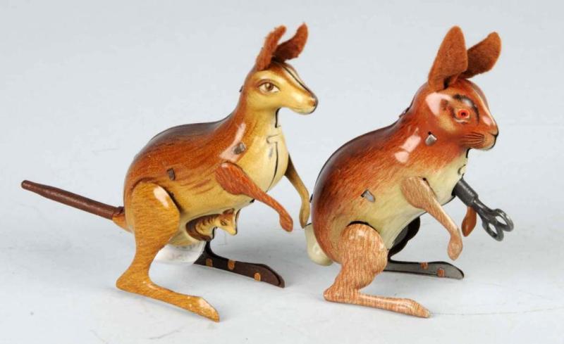 Appraisal: Lot of Tin Litho Animal Wind-Up Toys Description German Working