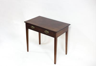 Appraisal: A th Century mahogany side table fitted a single drawer