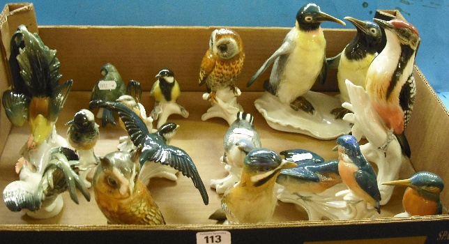 Appraisal: A collection of ENS porcelain Bird models to Include Pair