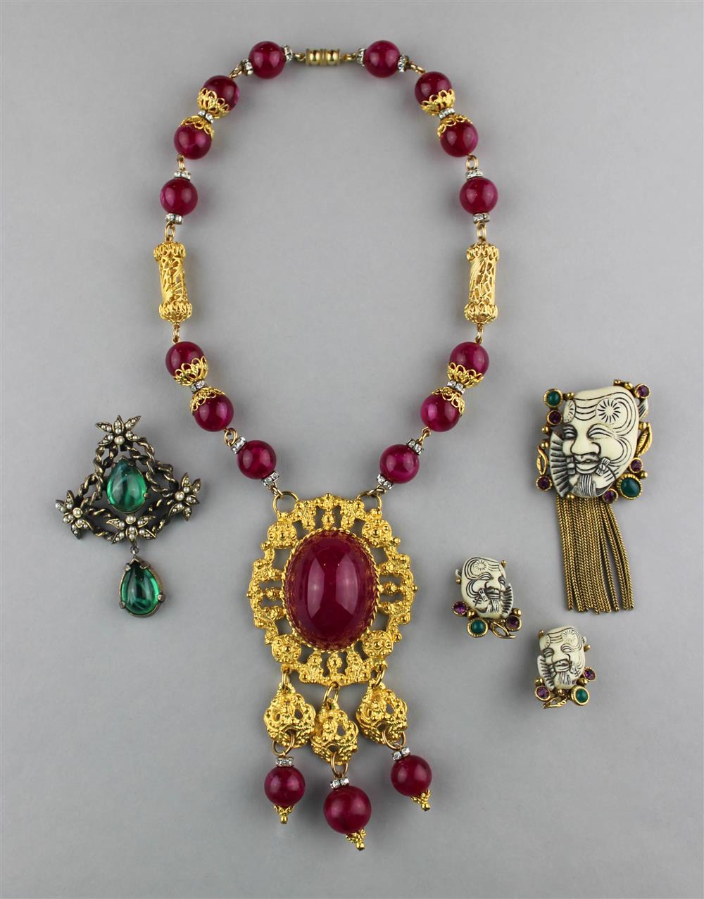 Appraisal: LES BERNARD NECKLACE BROOCH AND A SELCO CORP BROOCH AND