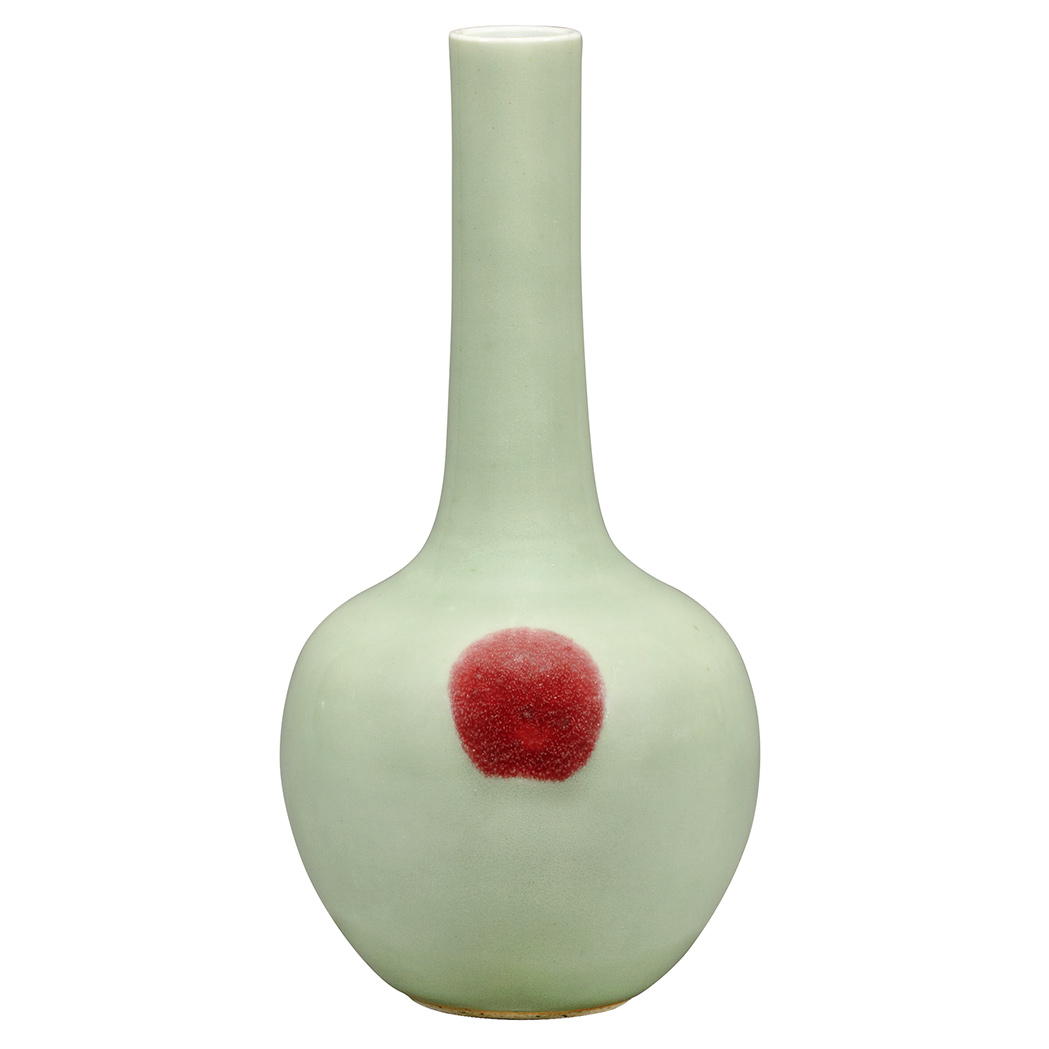 Appraisal: Chinese Celadon Glazed Porcelain Vase Possibly Kangxi Period The bottle