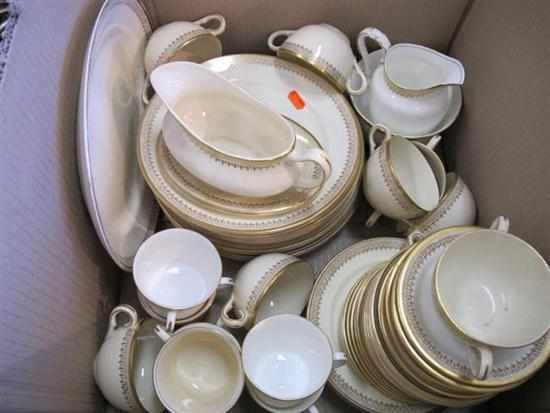 Appraisal: BISHOP ENGLAND GILT BORDERED DINNER SET