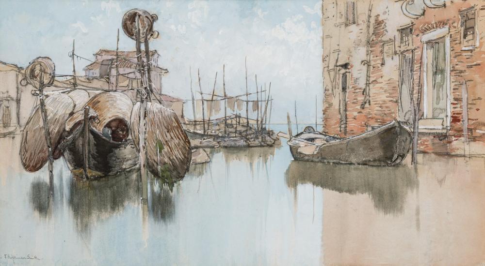 Appraisal: FRANCIS HOPKINSON SMITH American - Venetian Morning watercolor and gouache