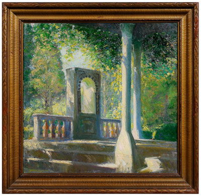 Appraisal: Anders Daniel Johansen New York - The Southern Veranda signed