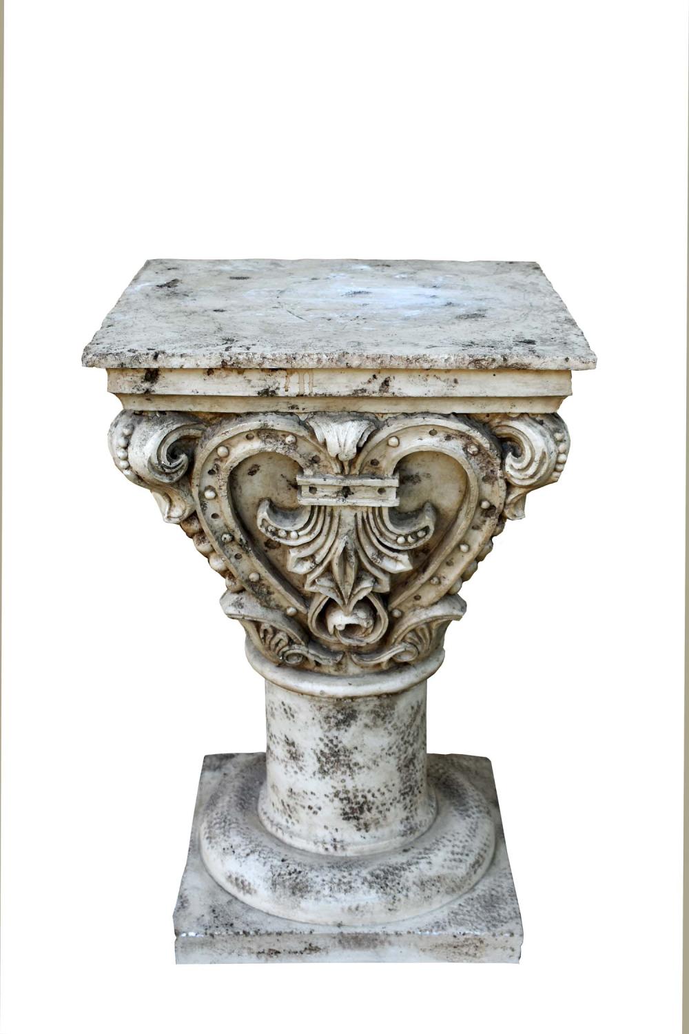 Appraisal: BAROQUE STYLE CARVED COMPOSITE CAPITALCarved with scrolls foliage and beading