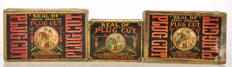 Appraisal: Lot of Square Corner Tins Description Pre- lot includes size