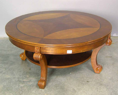 Appraisal: Mahogany coffee table h w together with a Chippendale style