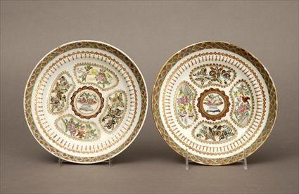 Appraisal: Two Chinese Export Rose Medallion Porcelain Bowls in