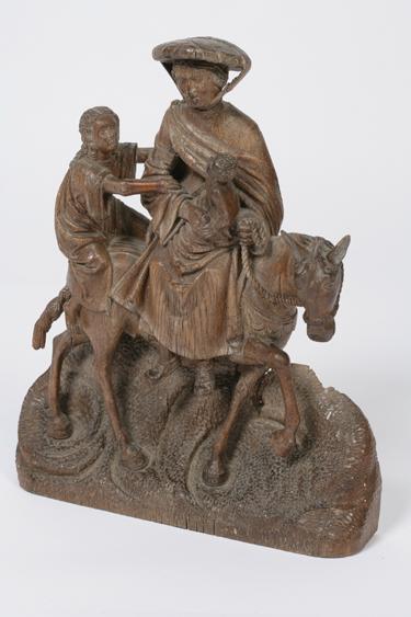 Appraisal: A FLEMISH OAK GROUP of the Flight into Egypt on