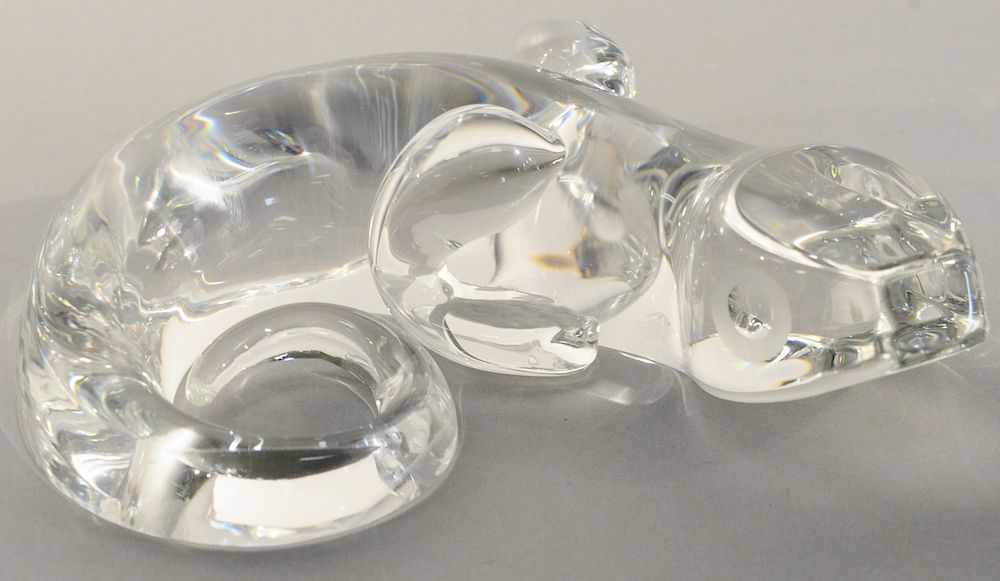 Appraisal: Large Steuben crystal salamander signed Steuben lg in Large Steuben