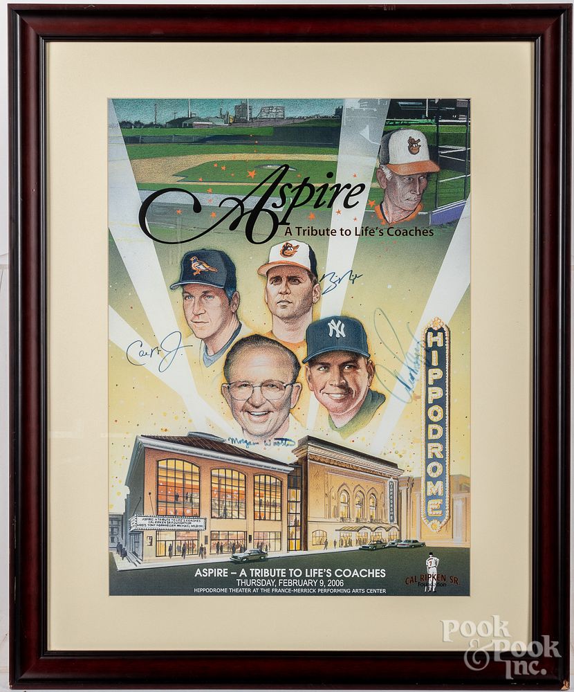 Appraisal: Cal Ripken signed poster Cal Ripken signed poster for Aspire