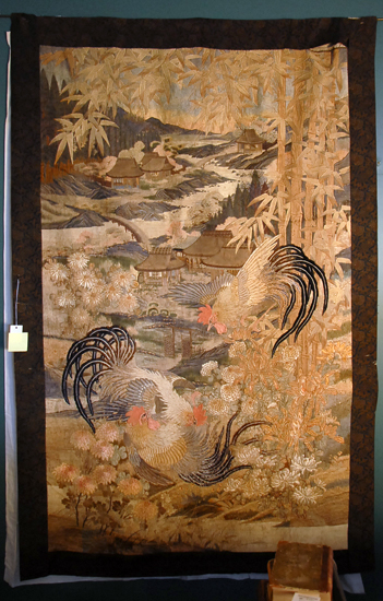 Appraisal: An Extraordinary th Japanese Embroidered Tapestry having an intricately stitched