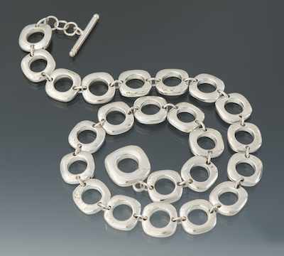 Appraisal: A Sterling Silver Necklace Stamped Tiffany Co Elsa Peretti Sterling